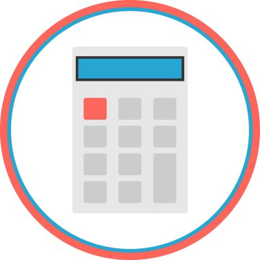 Basit Hesaplayıcı Simgesi, vektör illüstrasyonu