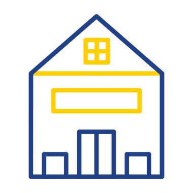 ahır inşa simgesi vektör illüstrasyonu