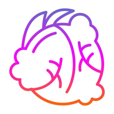 Beyin. Web simgesi basit illüstrasyon