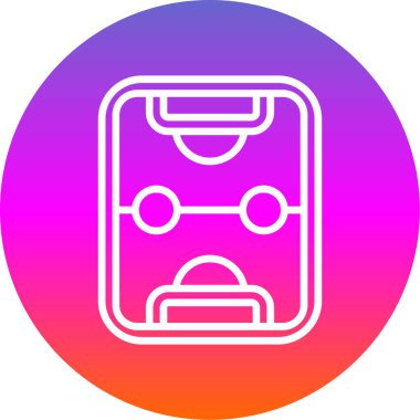 Hokey alanı simgesi, vektör çizimi beyaz üzerine izole edilmiş 