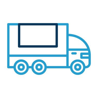 Kamyon. Web simgesi basit illüstrasyon 