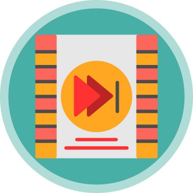 Oynayın. Web simgesi basit illüstrasyon