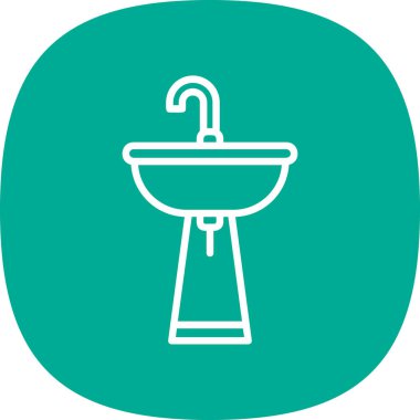 duş simgesi, vektör illüstrasyonu