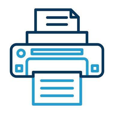  yazıcı web simgesi basit illüstrasyon