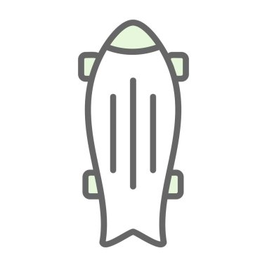 Modern kaykay simgesinin vektör illüstrasyonu                       