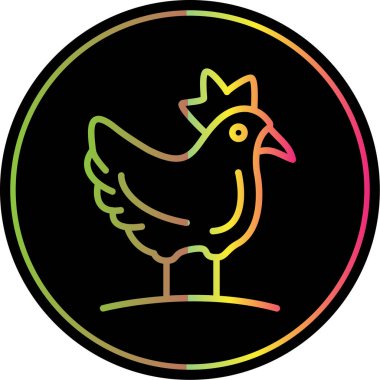 Tavuk. Web simgesi basit illüstrasyon