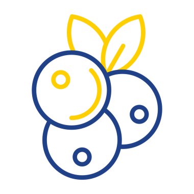 Yabanmersini. Web simgesi basit illüstrasyon