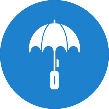 Şemsiye simgesi. Şemsiye vektör simgesi web için basit örnek