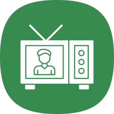  Tv Web simgesi, vektör illüstrasyonunu göster 