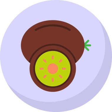 kivi meyve simgesi, web basit illüstrasyon