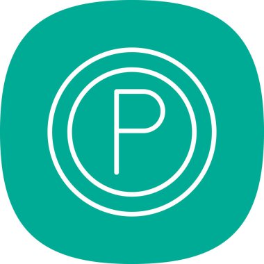 araba park simgesi vektör illüstrasyon                  