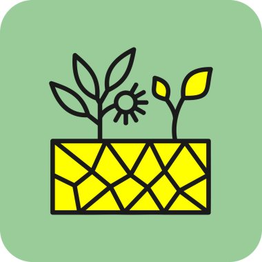 Bitki. Web simgesi basit tasarım