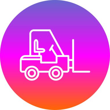 vector illustration of Forklift icon 