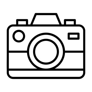 Fotoğraf makinası. Web simgesi basit illüstrasyon