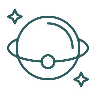 gezegen simgesi, vektör illüstrasyonu basit tasarım