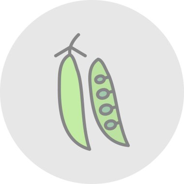 Bezelye. Web simgesi basit illüstrasyon           