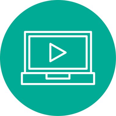 dizüstü bilgisayar simgesi, vektör illüstrasyonu basit tasarım