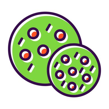 Vektör illüstrasyonu, Çerez simgesi element arkaplanı            