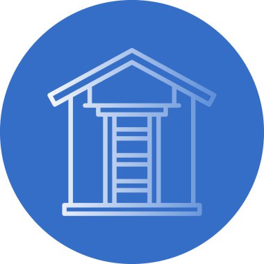 merdiven simgesi, vektör illüstrasyonu basit tasarım