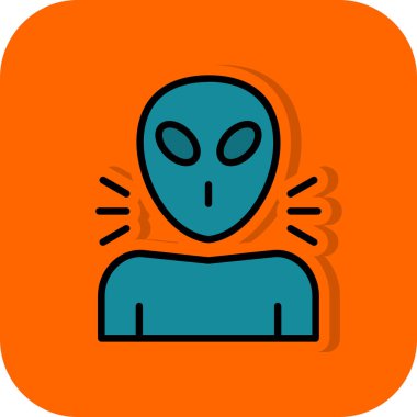 Uzaylı simgesi, vektör illüstrasyonu