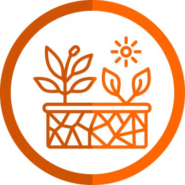 güzel bahçe vektör çizgisi simgesi