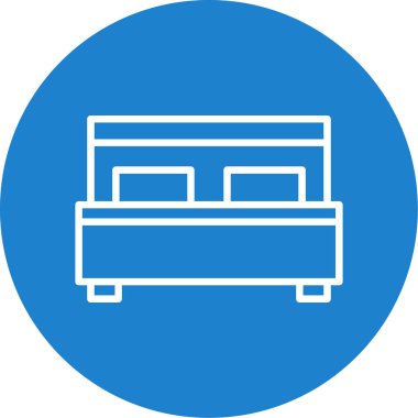 yatak ikonu vektör illüstrasyonu 