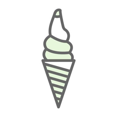 dondurma ikonu vektör illüstrasyonu