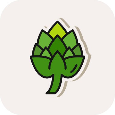 Enginar mı? Web simgesi basit illüstrasyon