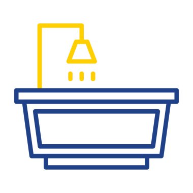 küvet web simgesi basit illüstrasyon 