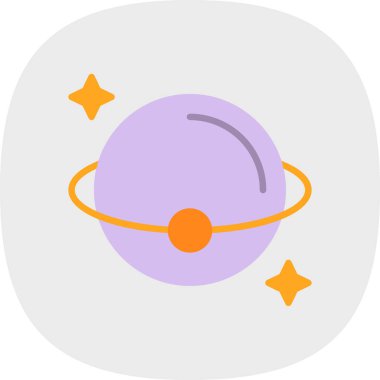 gezegen simgesi, vektör illüstrasyonu basit tasarım