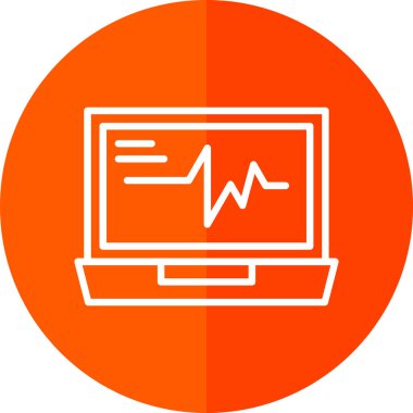 Vector Illustration ECG Kalp atışı Ekranı. Sağlık Geçmişi