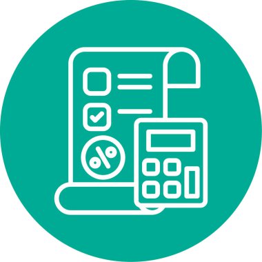 Basit yüzde simgesi, vektör illüstrasyonu