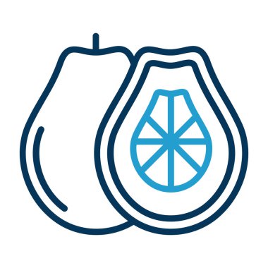 Pomelo meyvesi. vektör simgesi basit resimleme