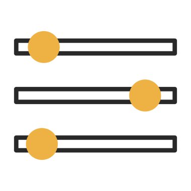 Bir çift müzik çubuğunun düz simgesi