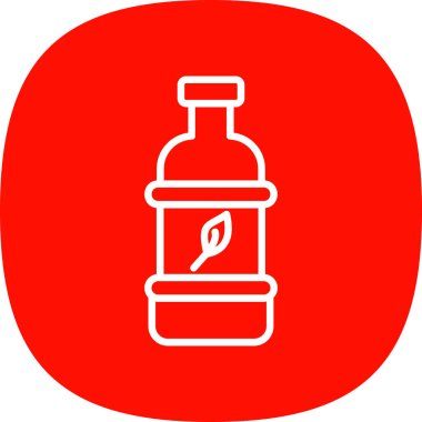 Biyo plastik şişe ikon vektör çizimi