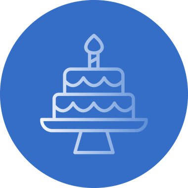 Kek simgesi, vektör illüstrasyonu basit tasarım