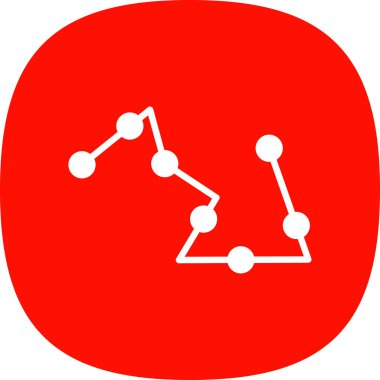 Takımyıldız düz simgesinin vektör illüstrasyonu 