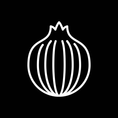 Soğan vektörü simgesi, illüstrasyon 