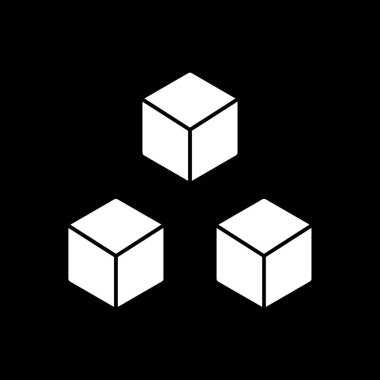 üç küp web simgesi, illüstrasyon vektörü 
