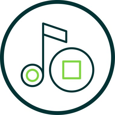 Müzik notu simge vektör çizim