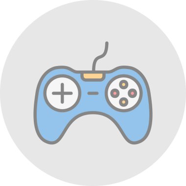 oyun konsolu simgesi, vektör illüstrasyonu, Dijital oyun sembolü 