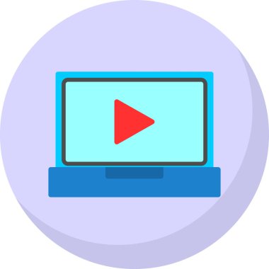 dizüstü bilgisayar simgesi, vektör illüstrasyonu basit tasarım