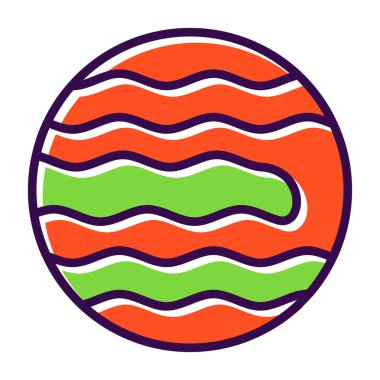 gezegen simgesi, vektör illüstrasyonu basit tasarım