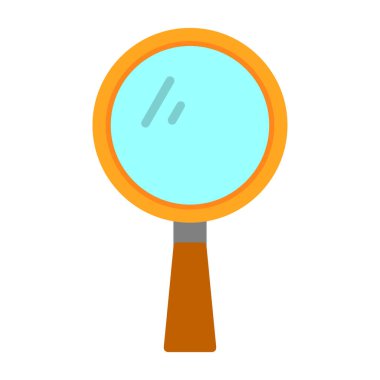 Büyütme camı izole edilmiş ikon web illüstrasyon tasarımı