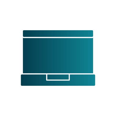 dizüstü bilgisayar simgesi, vektör illüstrasyonu basit tasarım