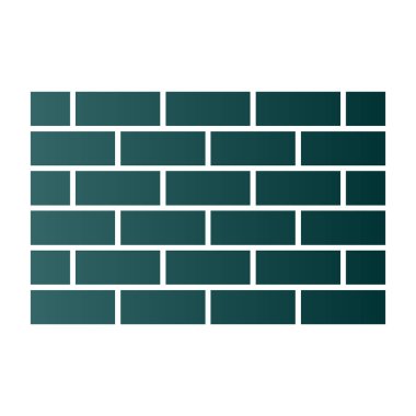 İnşaat tuğlaları düz simge, vektör illüstrasyonu