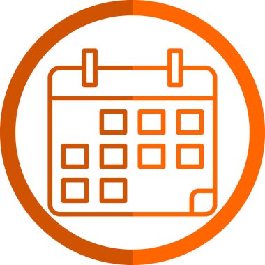 Takvim simgesi vektör illüstrasyonu