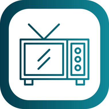 Televizyon web simgesi, simge illüstrasyonu