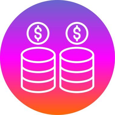 İş ve finans simgesinin vektör illüstrasyonu