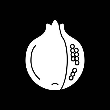 Nar meyve simgesinin vektör illüstrasyonu